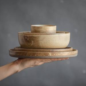 Service de table en grès simple, finition mate dépolie, en céramique, OEM/ODM, assiettes et bols, par Universal Oversea - Product Image 2