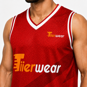 Camiseta de Baloncesto Unisex para Entrenamiento, Ligera, de Secado Rápido, Tejido de Malla, Sin Mangas, Cuello en V, Nombre del Equipo Personalizado, para Todas las Temporadas - Product Image 5