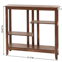 Table console multifonctionnelle moderne en MDF pour salon avec étagères de présentation et rangement, facile à assembler, meubles pour la maison