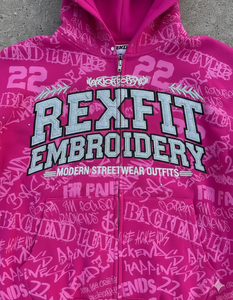 เสื้อฮู้ดดี้สกรีนลายทั้งตัว ผู้ผลิตชั้นนำ คุณภาพเยี่ยม ปักลายอย่างดี ทรงไหล่ตก รุ่นใหม่ล่าสุด เสื้อฮู้ดดี้แบบมีซิป - Product Image 6