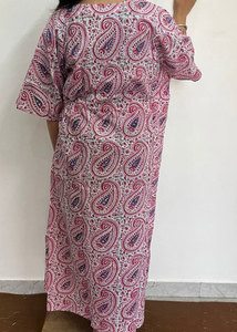Vestido Kaftan Tradicional de Algodón Estampado con Corte Holgado y Cómodo para Usar Todo el Día - Product Image 4
