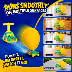 Ensemble de jouets lanceurs de ballons Mirana pour enfants - Pompe à air manuelle - Jeux de course train, avion, bateau et astronaute - Sans écran - Product Image 6