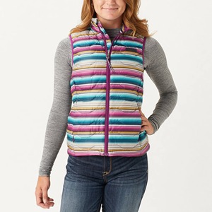 Chaleco Acolchado a Rayas Personalizado para Mujer, Estampado Serape, Sin Mangas, para Montar a Caballo, Venta al Por Mayor OEM, Chaleco Protector - Product Image 1