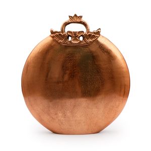 Vase à fleurs rond en aluminium antique, accent décoratif vintage pour la maison, le bureau et les cadeaux, au prix d'exportation en gros - Product Image 6