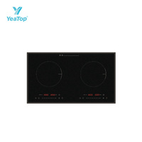 Table de cuisson à induction électrique 2 brûleurs intégrée et sur table, 4400W, haute qualité, commande tactile