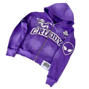 Sudadera con Capucha Extra Grande de Forro Polar para Hombre, Transpirable, Cómoda para Uso Diario, con Capucha Ajustable, Diseño Sólido, Varias Tallas - Product Image 2