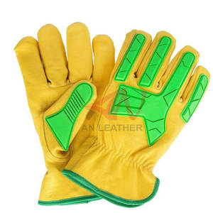 Gants anti-choc en cuir et TPR très résistants pour usage industriel, idéaux pour les environnements exigeants – Vente chaude - Product Image 4
