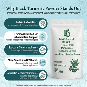 Cúrcuma Negra en Polvo (Kali Haldi) 100 g |   Polvo de Raíz de Cúrcuma Caesia 100% Natural para la Inmunidad, Antiinflamatorio y Cuidado de la Piel - Product Image 5
