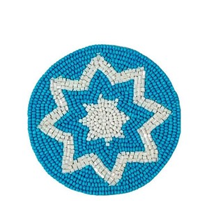 Ensemble de dessous-de-verre brodés à la main, Love Joy Hope Wish, carré, textile, décoratif, durable, design traditionnel - Product Image 6