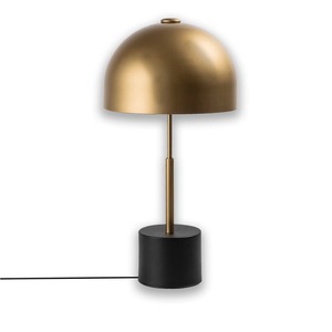 Lampe de table en laiton doré design avec abat-jour en tissu blanc, accent de décoration haut de gamme pour la maison - Product Image 2