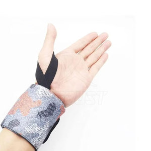 สายรัดข้อมือแบบใหม่สำหรับมืออาชีพ ทำจากนีโอพรีน กันลื่น พร้อมตัวล็อคแบบตะขอและห่วง ทนทาน ผลิตตามสั่ง สำหรับยกน้ำหนักและฟิตเนส - Product Image 2