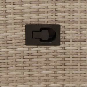 Conjunto de Bistro de 3 Piezas en Poliratán Beige con Cojines, Muebles de Patio - Product Image 6