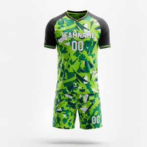 Soccer Team Uniform Set Custom Jersey Shorts Breathable Quick Dry Fabric Professional Training Match Wear - Product Image 1