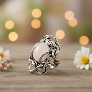 Rose <b>Quartz</b> Fashion <b>Ring</b> 16.4 Grams - Product Image 3