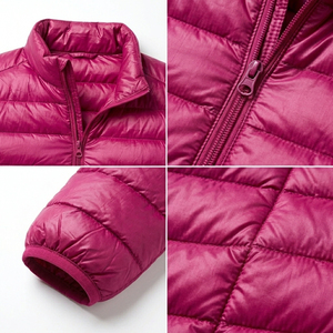 <b>Men</b> <b>Lightweight</b> Quilted Puffer <b>Jacket</b> Full Zip Stand Collar Windproof Solid Color Winter Casual Slim Fit Outerwear <b>Jacket</b> - Product Image 5