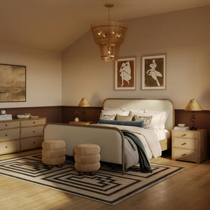 Cama de Plataforma Escandinava Tamaño Queen con Cabecera Tapizada, Diseño de Cama Suave - Product Image 2