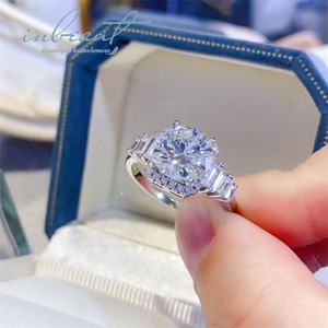 Nouvelle Arrivée Bague en Argent 925 avec Moissanite Couleur D de 3 Carats, Coupe Brillante Originale, Testée et Approuvée, pour Femme, Bijoux Fins de Mariage - Product Image 2