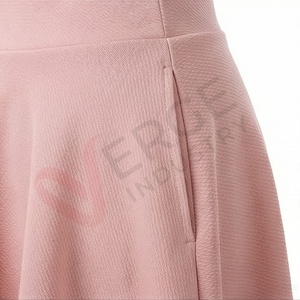 <b>Women's</b> <b>Pink</b> High Waist A Line Mini <b>Skirt</b> Solid Color Pleated Short <b>Skirt</b> - Product Image 5