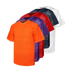 Maillots de football américain personnalisés pour hommes, 100 % polyester respirant et écologique, nouveaux designs saison 2026, manches courtes - Product Image 4