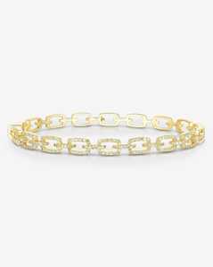 Brazalete de cadena con diamantes cultivados en laboratorio, delicado y llamativo, para uso diario, para mujer, al por mayor, oro macizo de 14K - Product Image 1