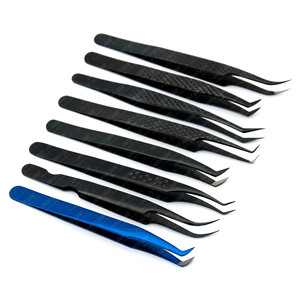 Pinzas de Precisión Antiestáticas con Punta de Fibra para Pestañas, Pinzas para Pestañas de Volumen, Pinzas de Acero Inoxidable para Extensión de Pestañas, Personalizables - Product Image 4