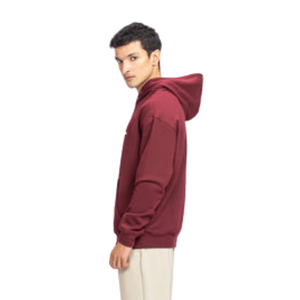 Sweat-shirt à capuche surdimensionné marron personnalisé avec logo pour femme, en molleton épais, coupe décontractée, style streetwear, vente en gros - Product Image 3