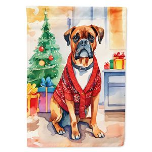 Large Multicolor Polyester Boxer Christmas House Flag Porch Sleeve Pole Decorative <b>Yard</b> Banner Artwork Wall Hanging <b>Lawn</b> <b>Sign</b> - Product Image 1