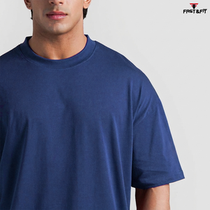 T-shirt en coton tricoté 100 % de haute qualité, écologique et respirant pour homme, avec logo personnalisé imprimé par impression numérique, coupe ample - Product Image 6