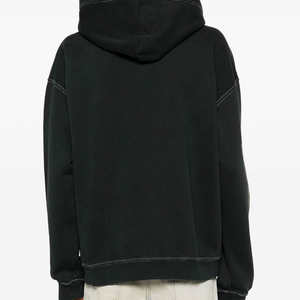 Sudadera con Capucha Negra Lavada para Hombre, Estilo Casual Urbano, Sudadera de Invierno - Product Image 3