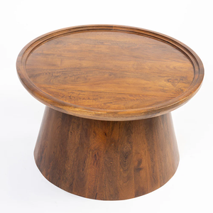 Ensemble de tables gigognes rondes en bois massif, style moderne rustique, tables basses et d'appoint, lot de 3, design personnalisé, salon - Product Image 6