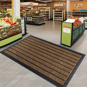 Alfombra Antideslizante de Siete Rayas para Puerta, de Poliéster, para Sala de Estar, Hogar, Entrada, Elimina el Polvo del Coche - Product Image 3