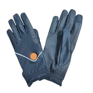 Riding Gloves Synthetic Leather Palm Stretch Silicone Printed Polyester Back Comfortable Pull-On Unisex Summer <b>Equestrian</b> - Product Image 1