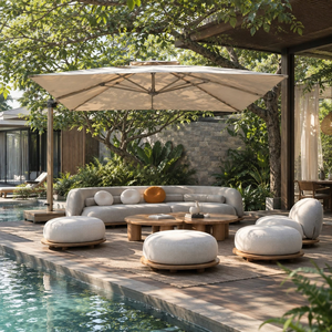 Teak Wood Outdoor <b>Lounge</b> Set Patio <b>Sofa</b> Chair Coffee Table Poolside Garden Resort Hotel Cafe Restaurant Hospitality Furniture - Product Image 6