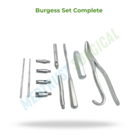 Kit complet d'instruments d'extraction dentaire vétérinaire taille standard Burgess pour l'extraction des dents de cheval