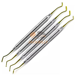 Lot de 4 instruments chirurgicaux en acier de qualité supérieure, revêtement or-titane, certifiés CE Classe II, pour la vente en gros - Product Image 1
