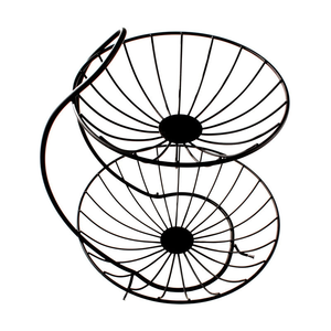 Hot Sale Metal Wire Candy <b>Bread</b> Holder 2 Tier Fruit <b>Basket</b> for Kitchen - Product Image 4