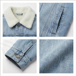 Blouson aviateur en jean avec logo brodé sur le devant nouveau style vintage à col rabattu rembourré lavé en détresse de haute qualité pour hommes - Product Image 4