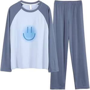 Vêtements de nuit pour femmes, logo personnalisé imprimé, chemise de nuit en coton modal vierge, respirante, décontractée, ensemble de vêtements de maison pour femmes - Product Image 3