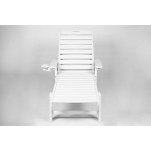 Set di 3 Sedie Lounge da Esterno Oversize con Tavolino Laterale, Effetto Legno Bianco, Resistenti alle Intemperie, per il Relax all'Aperto - Product Image 3