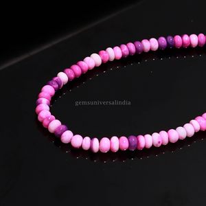 Cuentas Redondas Lisas de Ópalo Rosa de 5-6 mm para la Fabricación de Joyas, Cuentas de Piedras Preciosas de Ópalo Natural AAA, Hilo de 13 Pulgadas a Precio de Mayoreo - Product Image 4