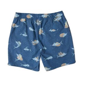INDEX SPORTSWEAR Men's Fishing Shorts Digital Print Quick Dry UPF 50 Blue <b>Fish</b> Pattern Outdoor Swim Wear - Product Image 4