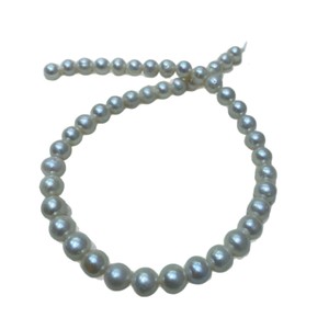 Perles d'eau douce naturelles presque rondes de 9-10 mm, perles en vrac faites à la main pour collier DIY, chaîne pour mère - Product Image 5