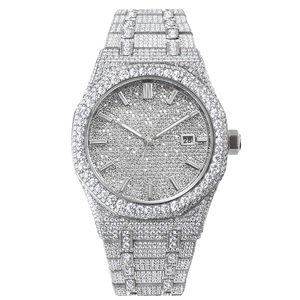 Reloj de Lujo para Hombre con Movimiento Automático, Esfera de Cristal y Acero Inoxidable con Incrustaciones de Moissanita, Estilo Hip Hop, con Caja de Regalo - Product Image 1