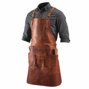Delantal de Artista de Cuero Genuino Personalizado, Clásico, de Lujo, Alta Calidad, Transpirable, Hecho a Mano, Cómodo y Ligero LPN-0201 - Product Image 1