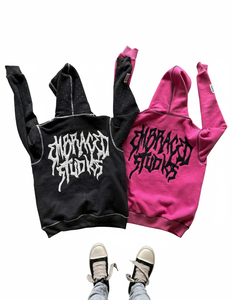 Sudadera con capucha 100% algodón para hombre, forro polar de invierno, logotipo bordado personalizado con pedrería en toda la superficie, unisex, servicio ODM, sudadera transpirable. - Product Image 2