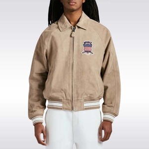 <b>Men</b>’s Limited Edition Avirex <b>Suede</b> Bomber <b>Jacket</b> with USA Patch - Product Image 5