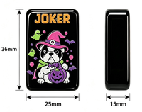Jeu de Mahjong américain Island and Halloween avec 160 tuiles en acrylique et motifs décoratifs pour les soirées de jeu en famille