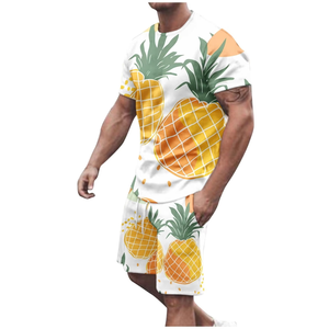 Conjuntos de 2 Piezas de Camisetas de Verano para Hombre al por Mayor, Camiseta y Pantalones Cortos Deportivos Casuales Transpirables con Logotipo Personalizado - Product Image 6