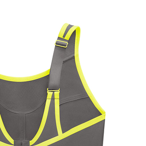 Women's High Quality Spandex/Polyester Plus Size Simple Fitness Sports Bra <b>Top</b> Front Logo Seamless Breathable Yoga Wear Fleece - Product Image 4