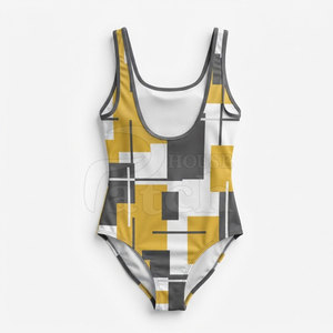 Maillot de bain une pièce contemporain pour femme, design personnalisé, athlétique, séchage rapide, tissu extensible, plage, piscine, sport, vente en gros - Product Image 2